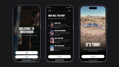 Download the Movember app .